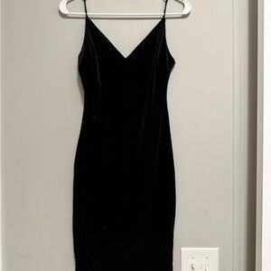 Chic Black Spaghetti Strap Mini Dress